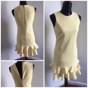 Calvin Klein: Ruffle Dress- Yellow